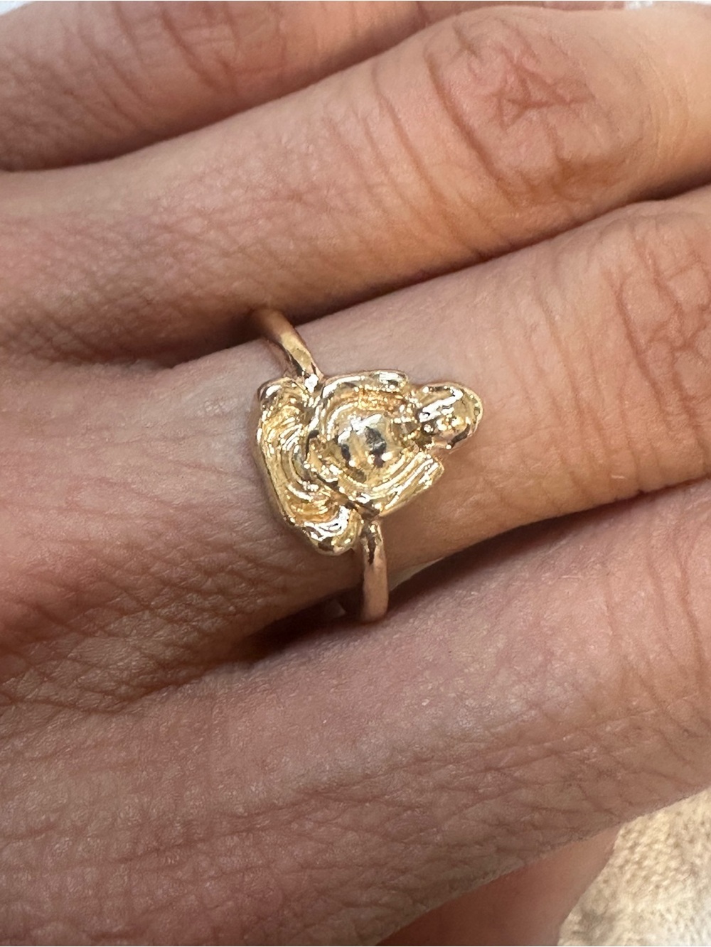 Buddha gold  ring